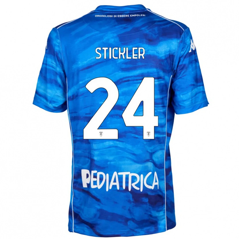 Danxen Kinderen Mateo Stickler #24 Blauw Wit Thuisshirt Thuistenue 2025/26 T-Shirt België