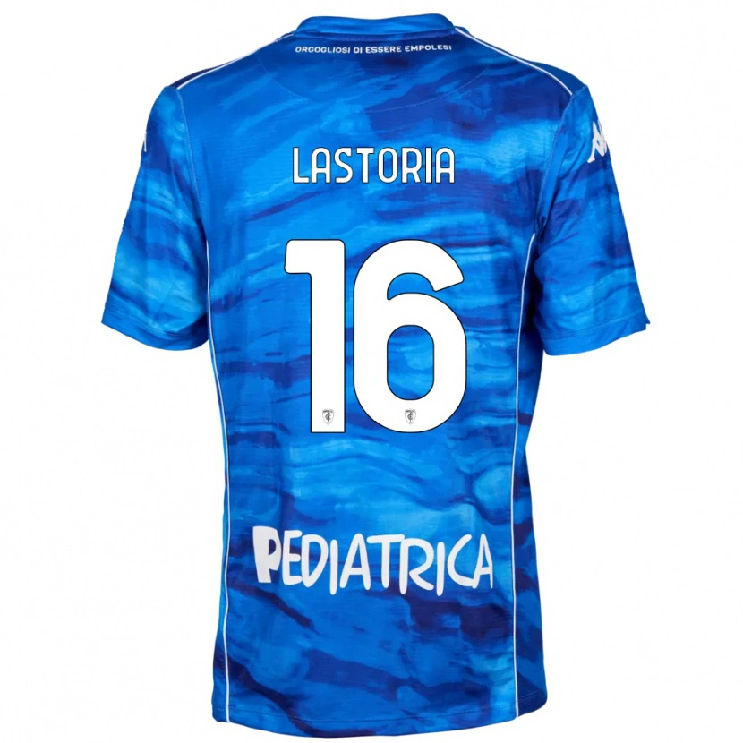 Danxen Kinderen Tommaso Lastoria #16 Blauw Wit Thuisshirt Thuistenue 2025/26 T-Shirt België