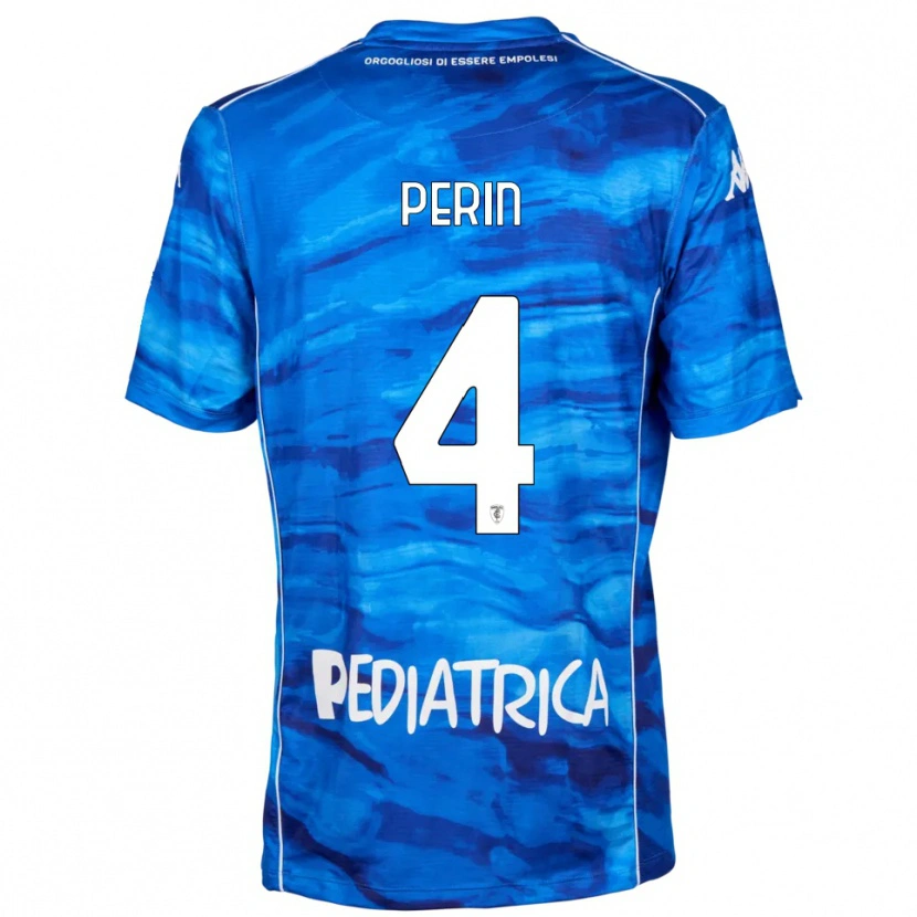 Danxen Kinderen Ernesto Perin #4 Blauw Wit Thuisshirt Thuistenue 2025/26 T-Shirt België