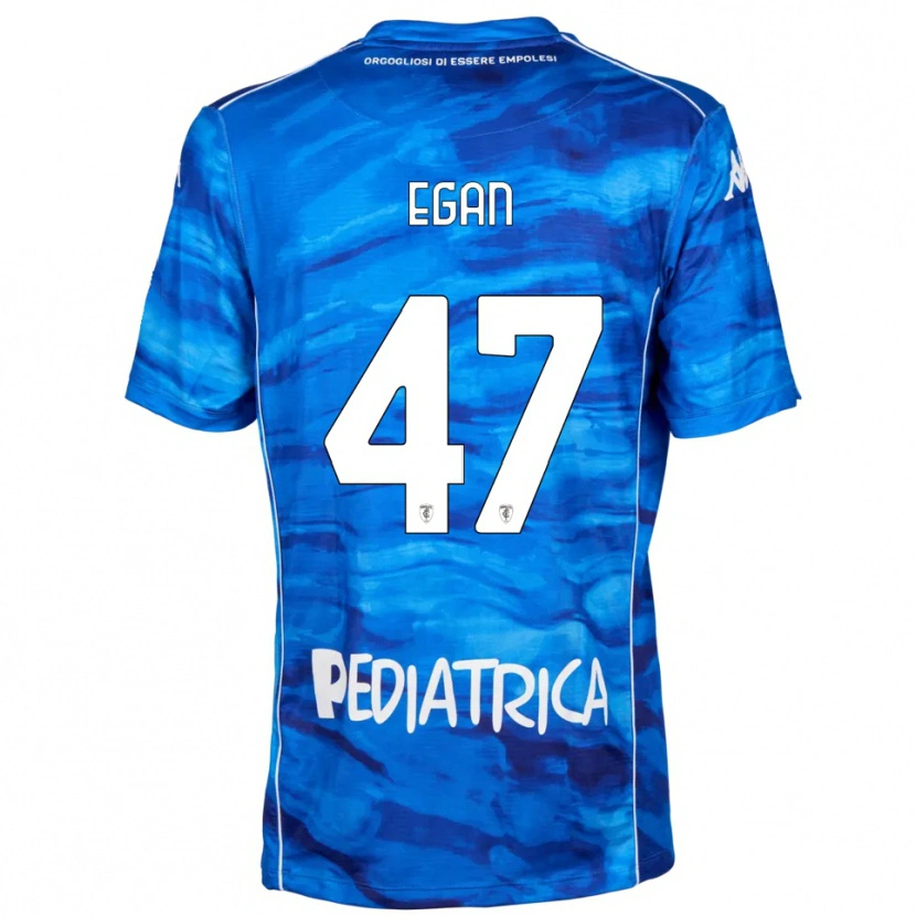 Danxen Kinderen Matteo Egan #47 Blauw Wit Thuisshirt Thuistenue 2025/26 T-Shirt België