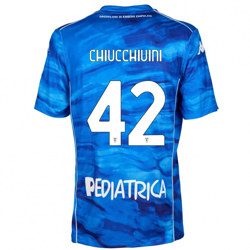 Danxen Kinderen Lorenzo Chiucchiuini #42 Blauw Wit Thuisshirt Thuistenue 2025/26 T-Shirt België
