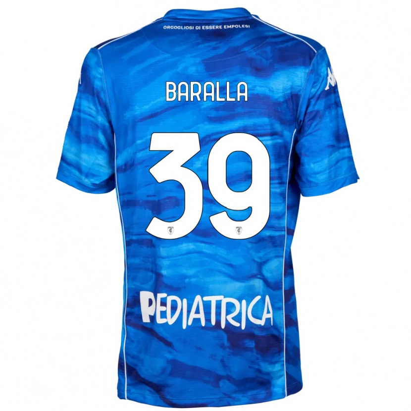 Danxen Kinderen Alessio Baralla #39 Blauw Wit Thuisshirt Thuistenue 2025/26 T-Shirt België