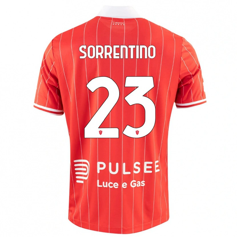 Danxen Kinderen Alessandro Sorrentino #23 Rood Wit Thuisshirt Thuistenue 2025/26 T-Shirt België