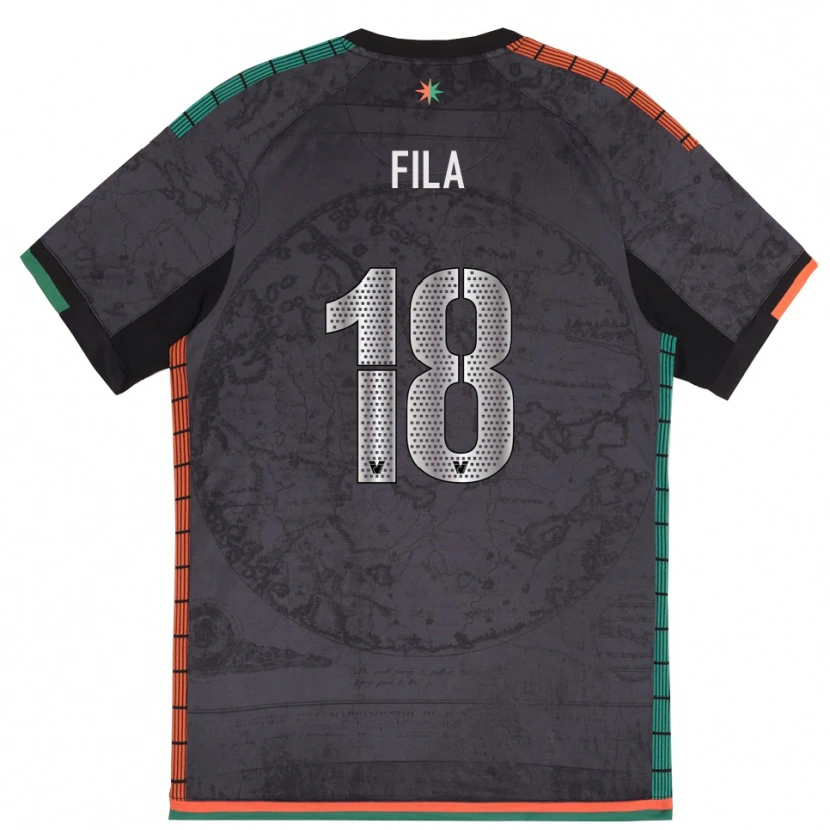 Danxen Kinderen Daniel Fila #18 Donkergrijs Thuisshirt Thuistenue 2025/26 T-Shirt België
