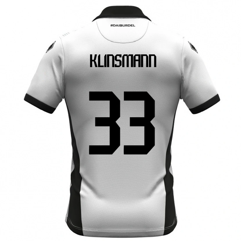 Danxen Kinderen Jonathan Klinsmann #33 Wit Zwart Oranje Thuisshirt Thuistenue 2025/26 T-Shirt België