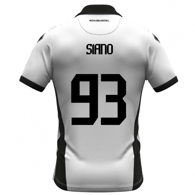 Danxen Kinderen Alessandro Siano #93 Wit Zwart Oranje Thuisshirt Thuistenue 2025/26 T-Shirt België
