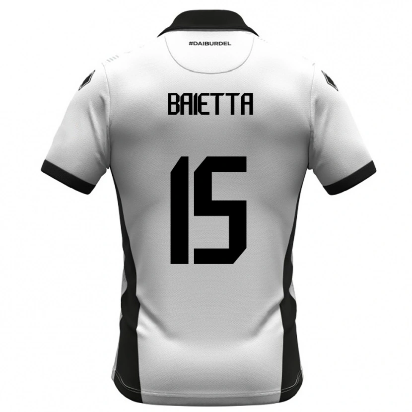 Danxen Kinderen Pietro Baietta #15 Wit Zwart Oranje Thuisshirt Thuistenue 2025/26 T-Shirt België