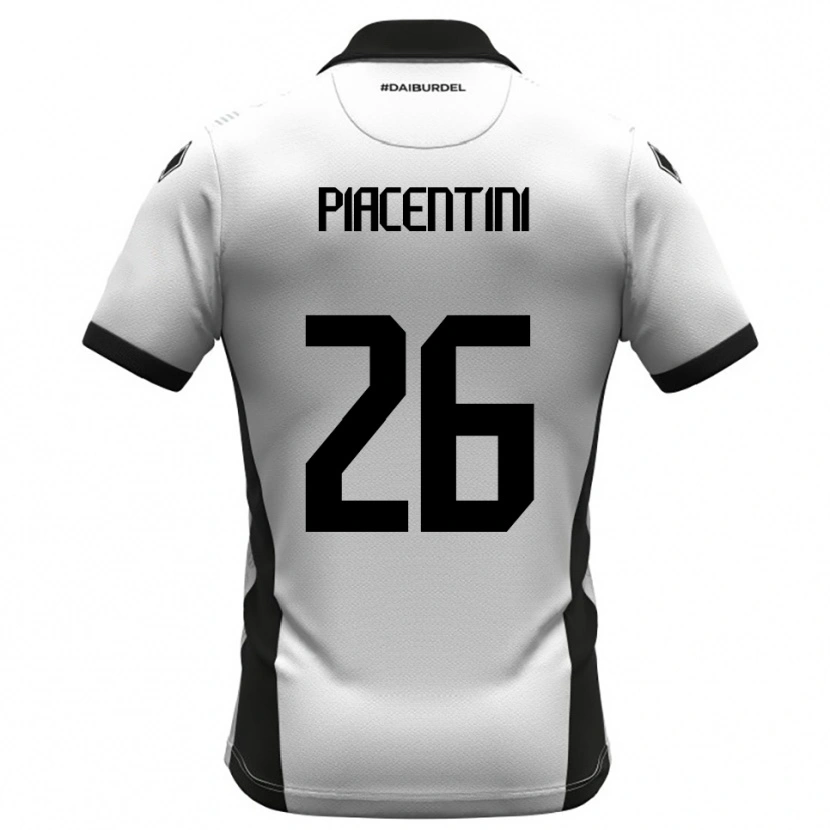 Danxen Kinderen Matteo Piacentini #26 Wit Zwart Oranje Thuisshirt Thuistenue 2025/26 T-Shirt België