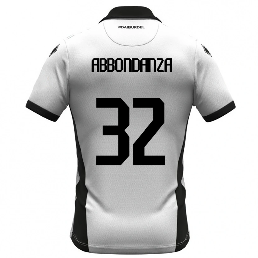 Danxen Kinderen Simone Abbondanza #32 Wit Zwart Oranje Thuisshirt Thuistenue 2025/26 T-Shirt België