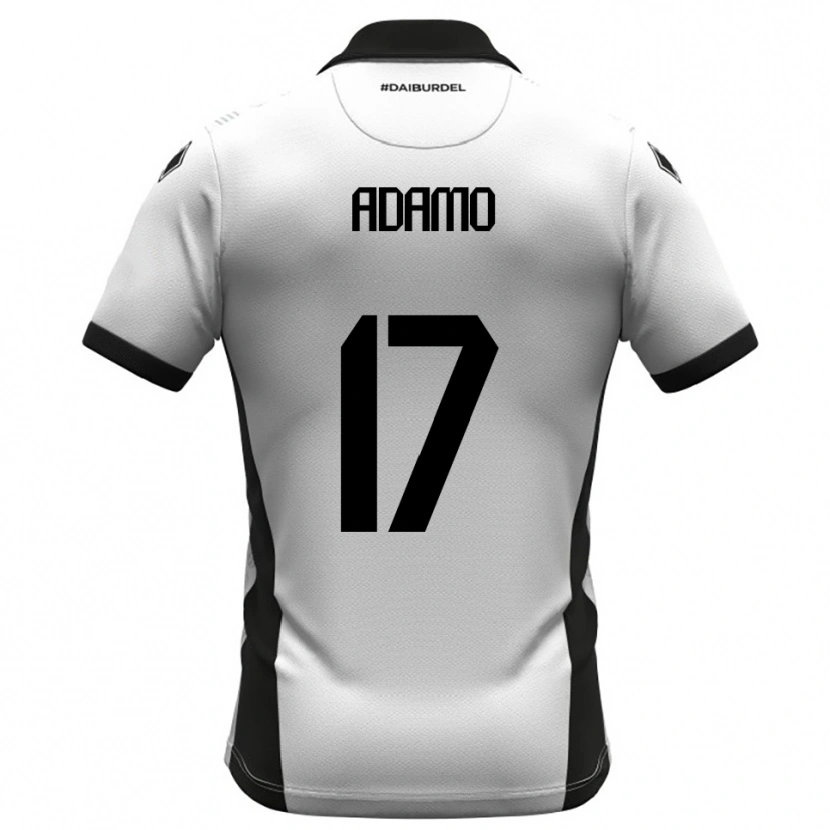Danxen Kinderen Emanuele Adamo #17 Wit Zwart Oranje Thuisshirt Thuistenue 2025/26 T-Shirt België