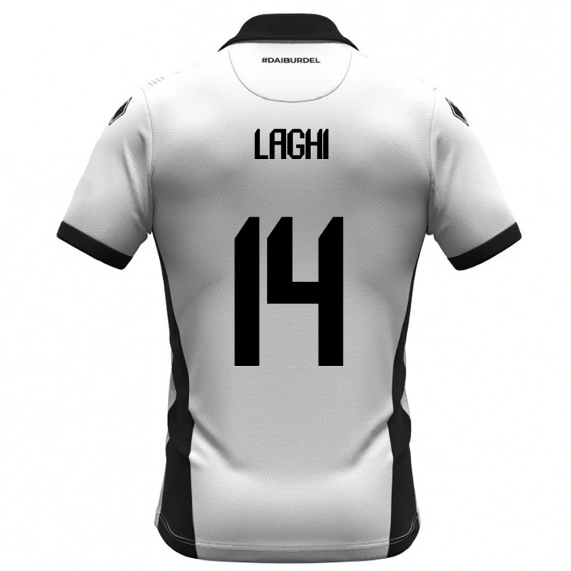 Danxen Kinderen Riccardo Laghi #14 Wit Zwart Oranje Thuisshirt Thuistenue 2025/26 T-Shirt België