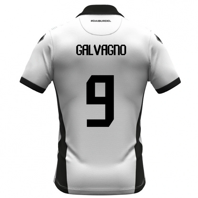 Danxen Kinderen Filippo Galvagno #9 Wit Zwart Oranje Thuisshirt Thuistenue 2025/26 T-Shirt België