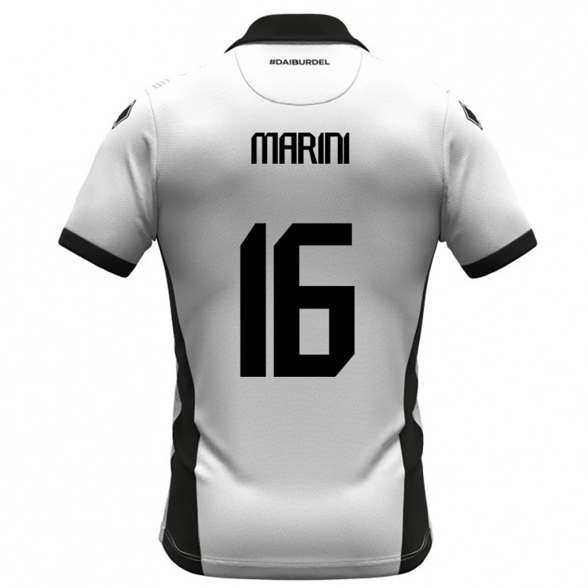 Danxen Kinderen David Marini #16 Wit Zwart Oranje Thuisshirt Thuistenue 2025/26 T-Shirt België