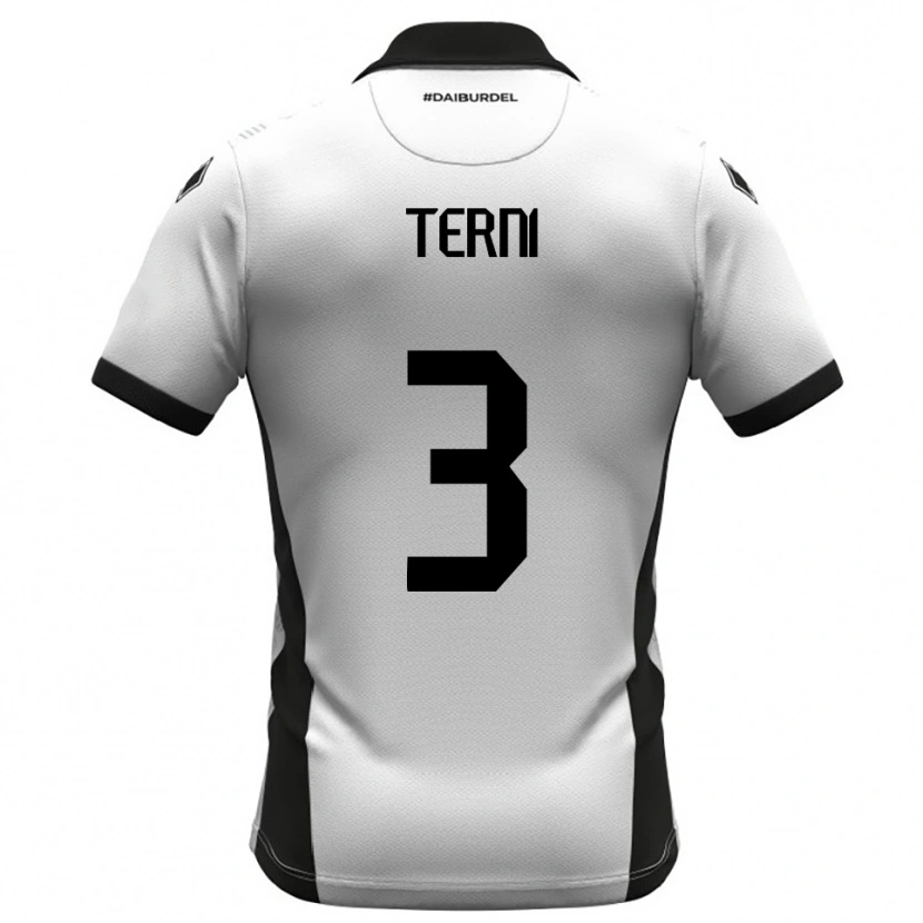 Danxen Kinderen Filippo Terni #3 Wit Zwart Oranje Thuisshirt Thuistenue 2025/26 T-Shirt België