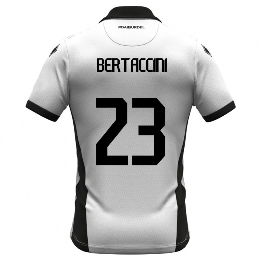 Danxen Kinderen Filippo Bertaccini #23 Wit Zwart Oranje Thuisshirt Thuistenue 2025/26 T-Shirt België