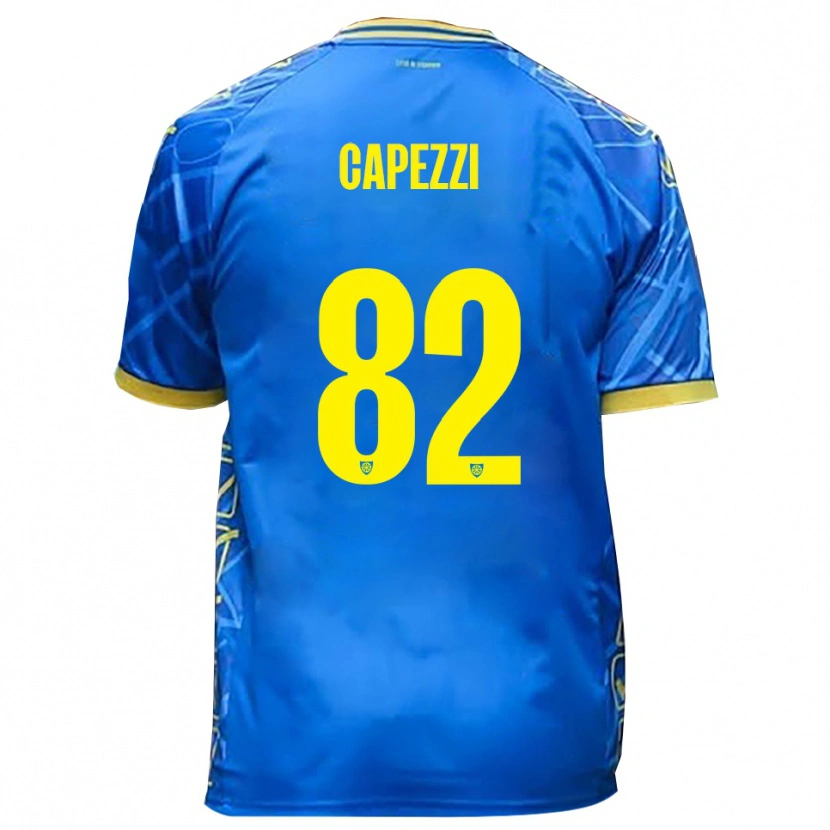 Danxen Kinderen Leonardo Capezzi #82 Hemelsblauw Geel Thuisshirt Thuistenue 2025/26 T-Shirt België