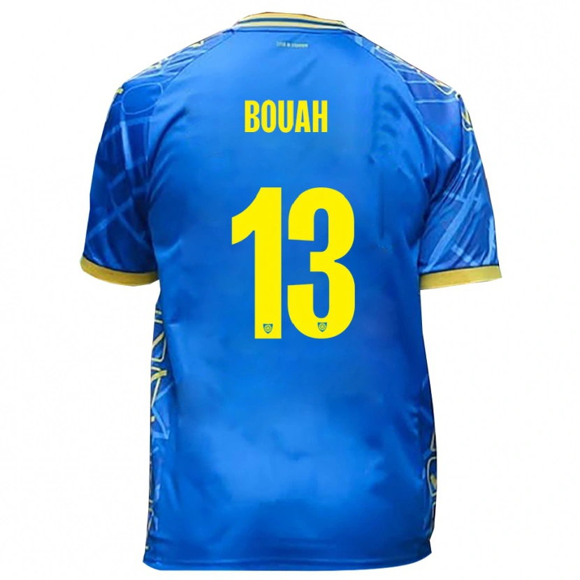 Danxen Kinderen Devid Eugene Bouah #13 Hemelsblauw Geel Thuisshirt Thuistenue 2025/26 T-Shirt België