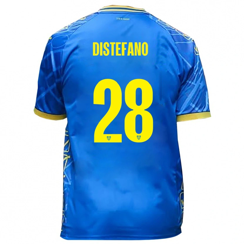 Danxen Kinderen Filippo Distefano #28 Hemelsblauw Geel Thuisshirt Thuistenue 2025/26 T-Shirt België