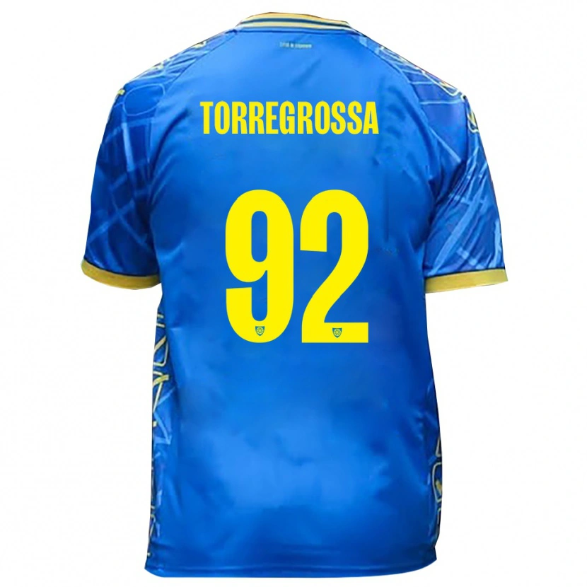 Danxen Kinderen Ernesto Torregrossa #92 Hemelsblauw Geel Thuisshirt Thuistenue 2025/26 T-Shirt België