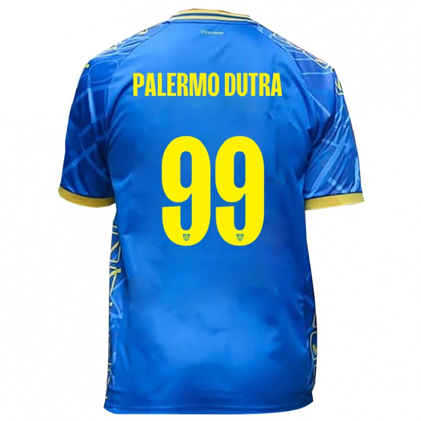 Danxen Kinderen Ryduan Palermo Dutra #99 Hemelsblauw Geel Thuisshirt Thuistenue 2025/26 T-Shirt België