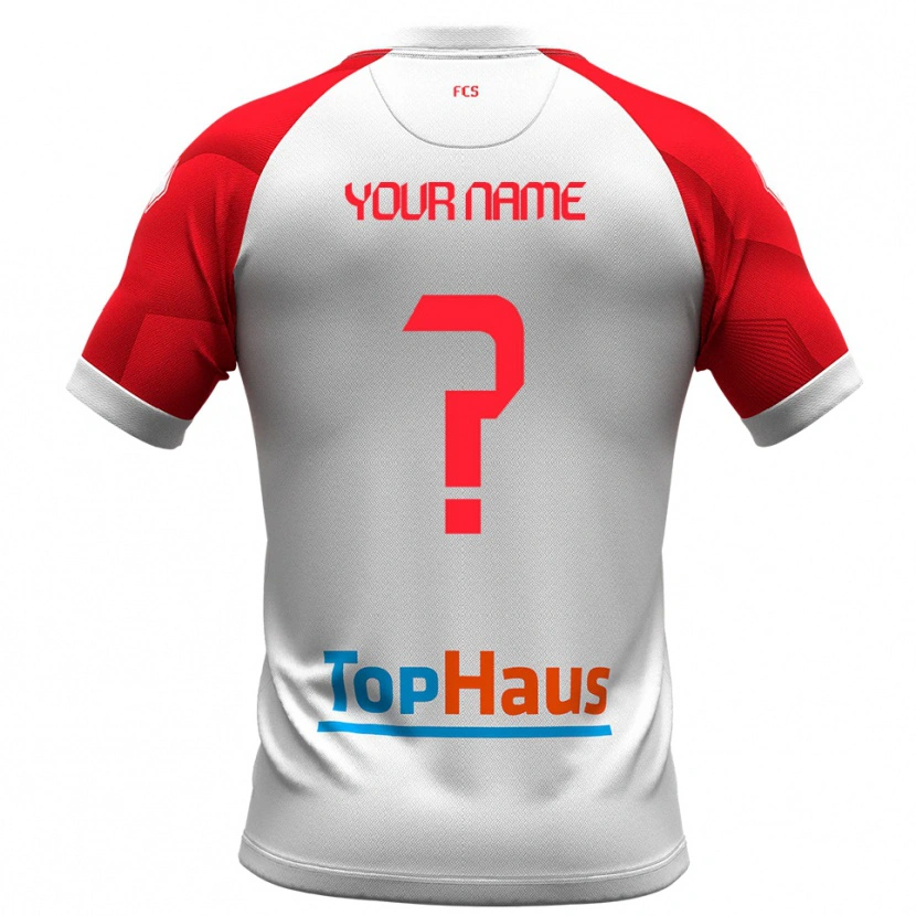 Danxen Kinderen Uw Naam #0 Wit Rood Thuisshirt Thuistenue 2025/26 T-Shirt België
