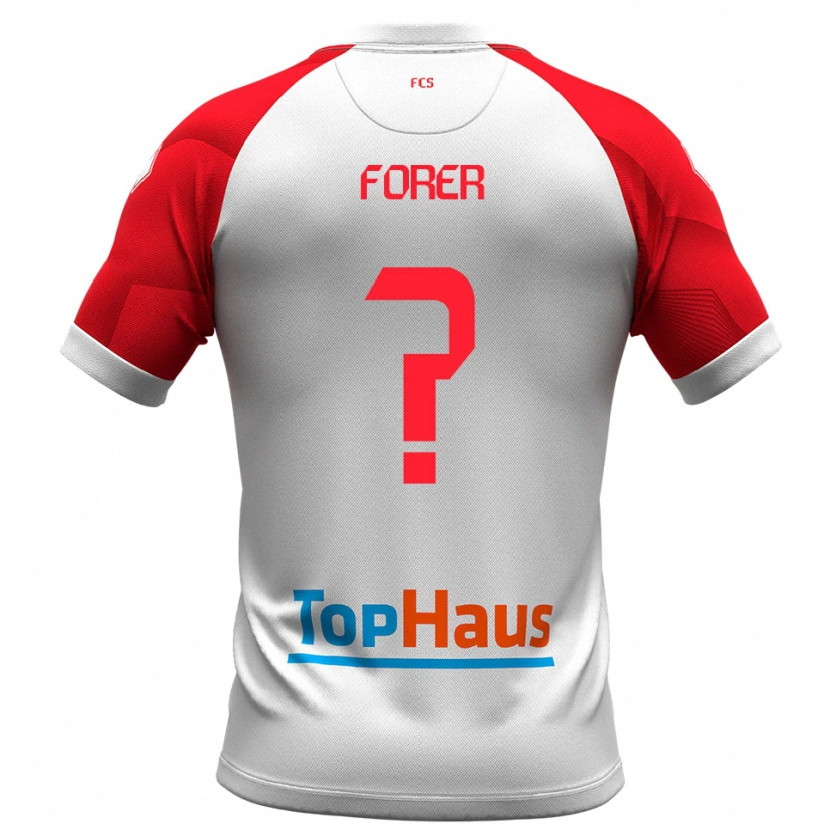 Danxen Kinderen Gabriel Forer #0 Wit Rood Thuisshirt Thuistenue 2025/26 T-Shirt België