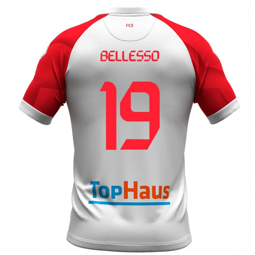 Danxen Kinderen Daniele Bellesso #19 Wit Rood Thuisshirt Thuistenue 2025/26 T-Shirt België