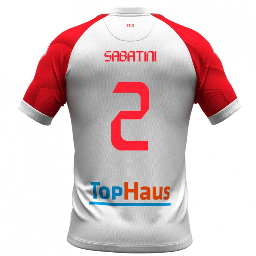 Danxen Kinderen Carlo Sabatini #2 Wit Rood Thuisshirt Thuistenue 2025/26 T-Shirt België