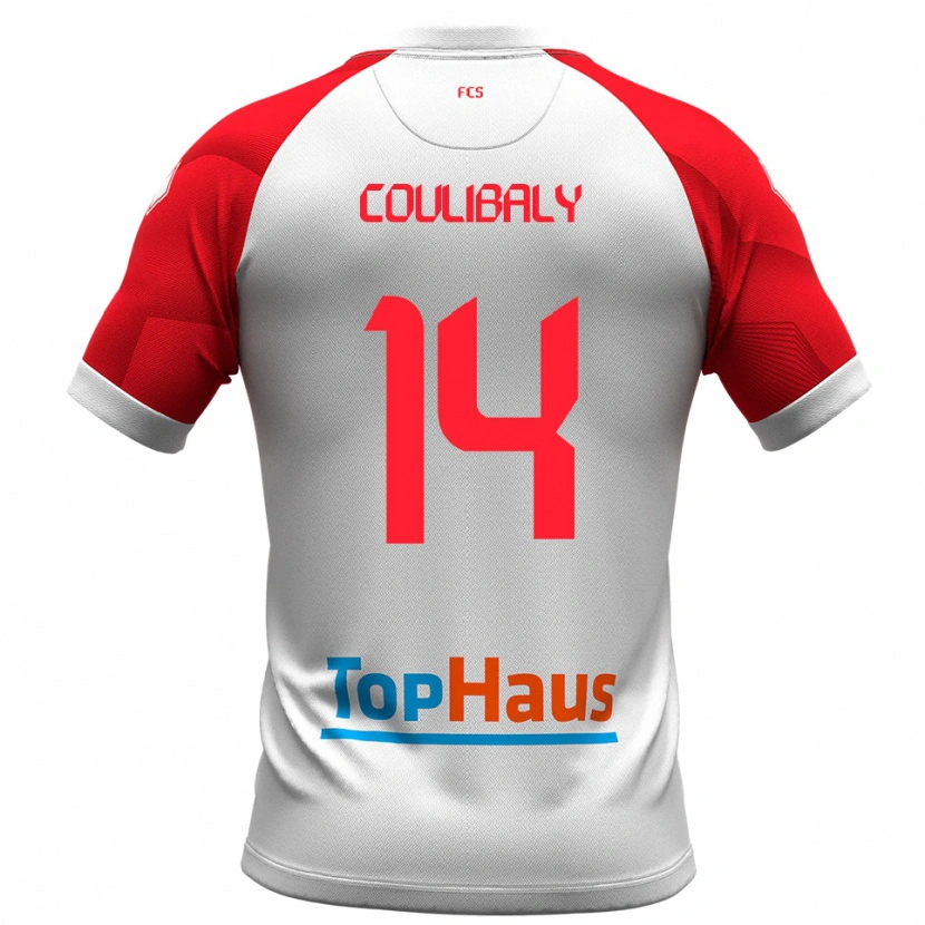 Danxen Kinderen Mamadou Coulibaly #14 Wit Rood Thuisshirt Thuistenue 2025/26 T-Shirt België