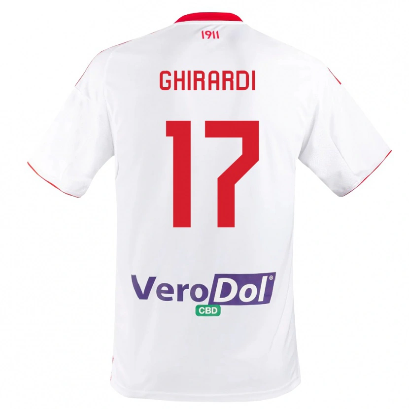 Danxen Kinderen Andrea Ghirardi #17 Wit Rood Thuisshirt Thuistenue 2025/26 T-Shirt België
