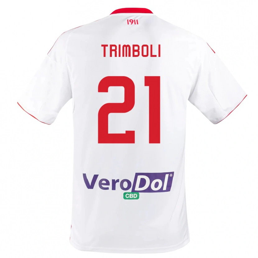 Danxen Kinderen Simone Trimboli #21 Wit Rood Thuisshirt Thuistenue 2025/26 T-Shirt België