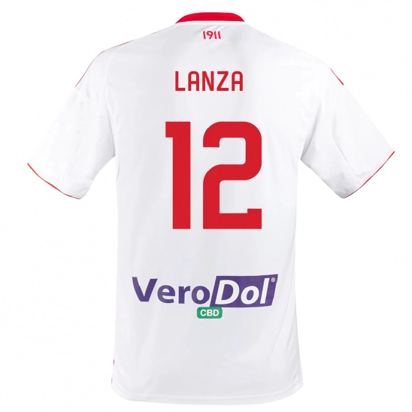 Danxen Kinderen Cesare Lanza #12 Wit Rood Thuisshirt Thuistenue 2025/26 T-Shirt België