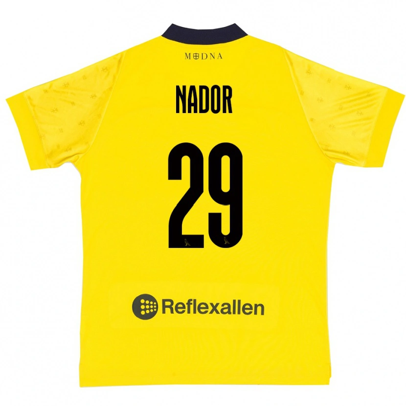 Danxen Kinderen Steven Nador #29 Geel Donkerblauw Thuisshirt Thuistenue 2025/26 T-Shirt België