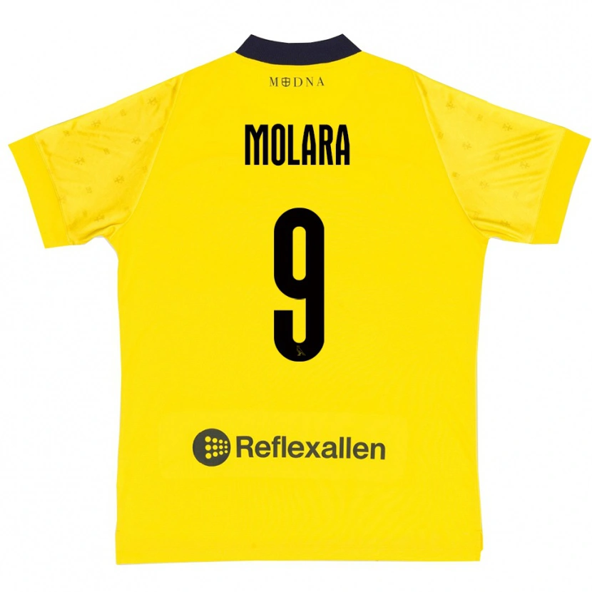 Danxen Kinderen Christian Molara #9 Geel Donkerblauw Thuisshirt Thuistenue 2025/26 T-Shirt België
