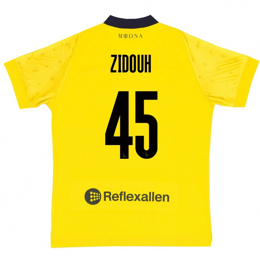 Danxen Kinderen Taha Zidouh #45 Geel Donkerblauw Thuisshirt Thuistenue 2025/26 T-Shirt België