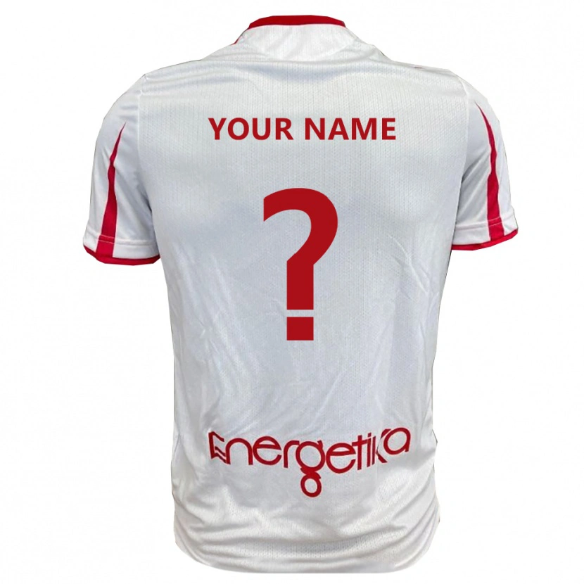 Danxen Kinderen Uw Naam #0 Wit Rood Thuisshirt Thuistenue 2025/26 T-Shirt België