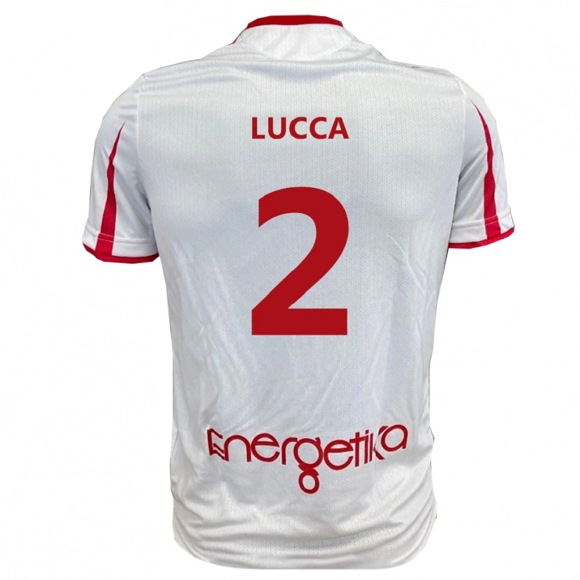 Danxen Kinderen Gabriele Lucca #2 Wit Rood Thuisshirt Thuistenue 2025/26 T-Shirt België