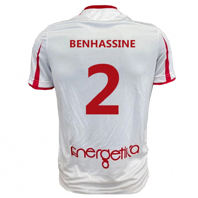 Danxen Kinderen Bilel Benhassine #2 Wit Rood Thuisshirt Thuistenue 2025/26 T-Shirt België