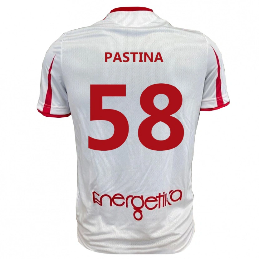 Danxen Kinderen Christian Pastina #58 Wit Rood Thuisshirt Thuistenue 2025/26 T-Shirt België