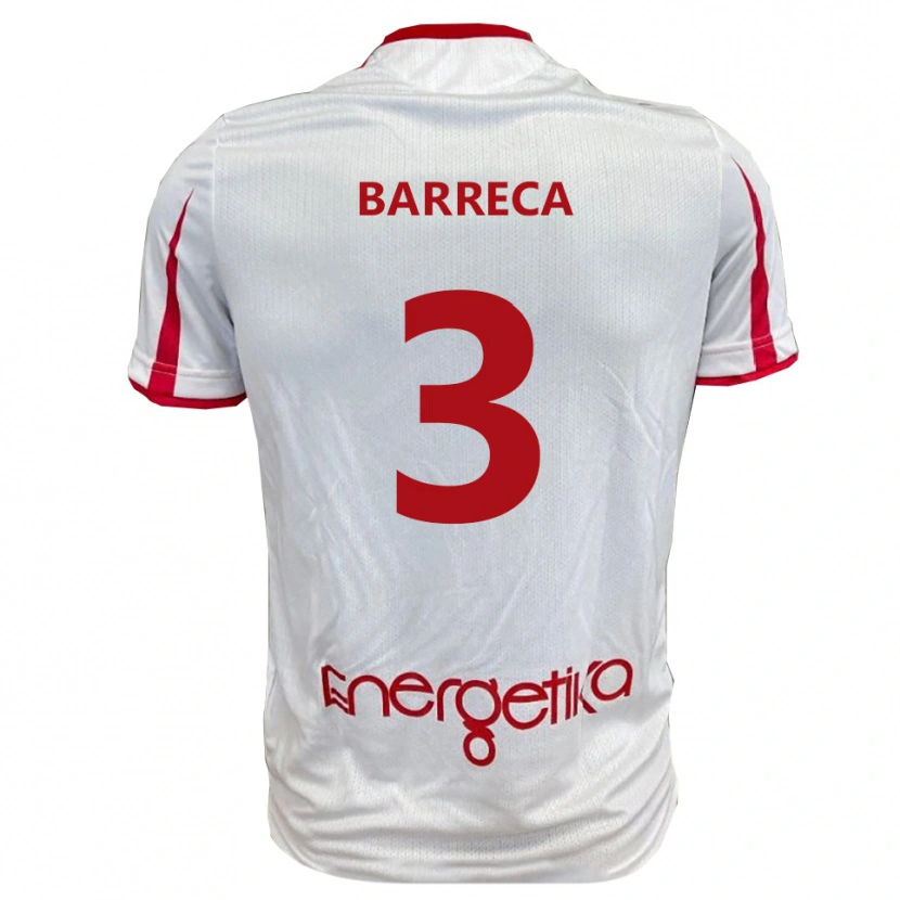 Danxen Kinderen Antonio Barreca #3 Wit Rood Thuisshirt Thuistenue 2025/26 T-Shirt België