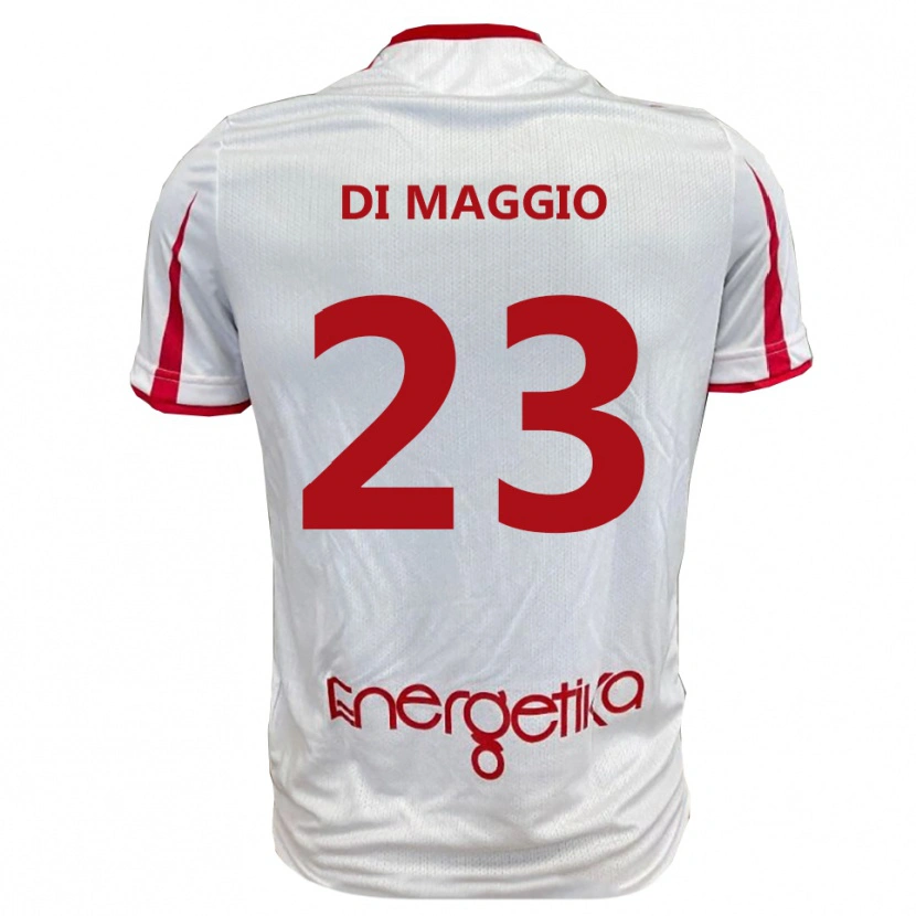 Danxen Kinderen Luca Di Maggio #23 Wit Rood Thuisshirt Thuistenue 2025/26 T-Shirt België