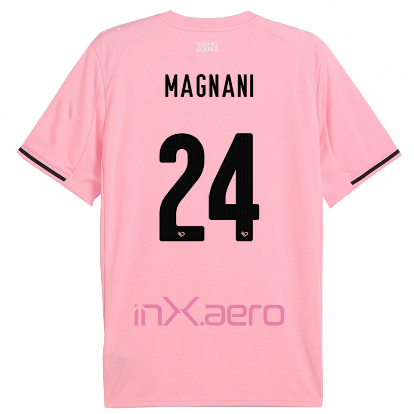 Danxen Kinderen Giangiacomo Magnani #24 Roze Zwart Thuisshirt Thuistenue 2025/26 T-Shirt België