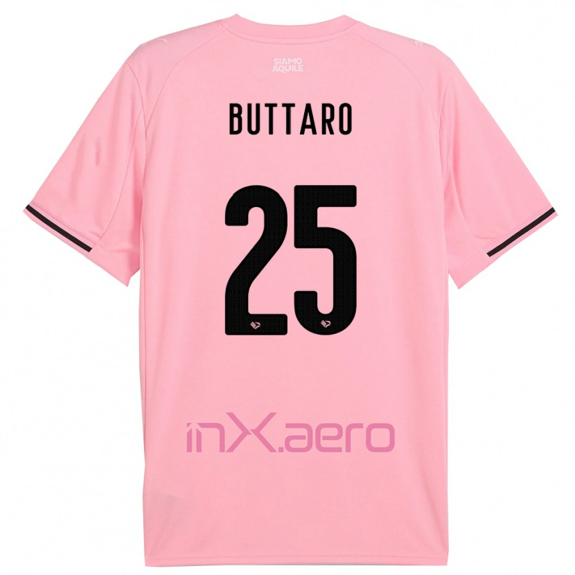 Danxen Kinderen Alessio Buttaro #25 Roze Zwart Thuisshirt Thuistenue 2025/26 T-Shirt België