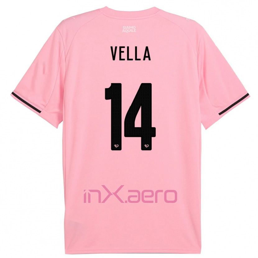 Danxen Kinderen Andreas Vella #14 Roze Zwart Thuisshirt Thuistenue 2025/26 T-Shirt België