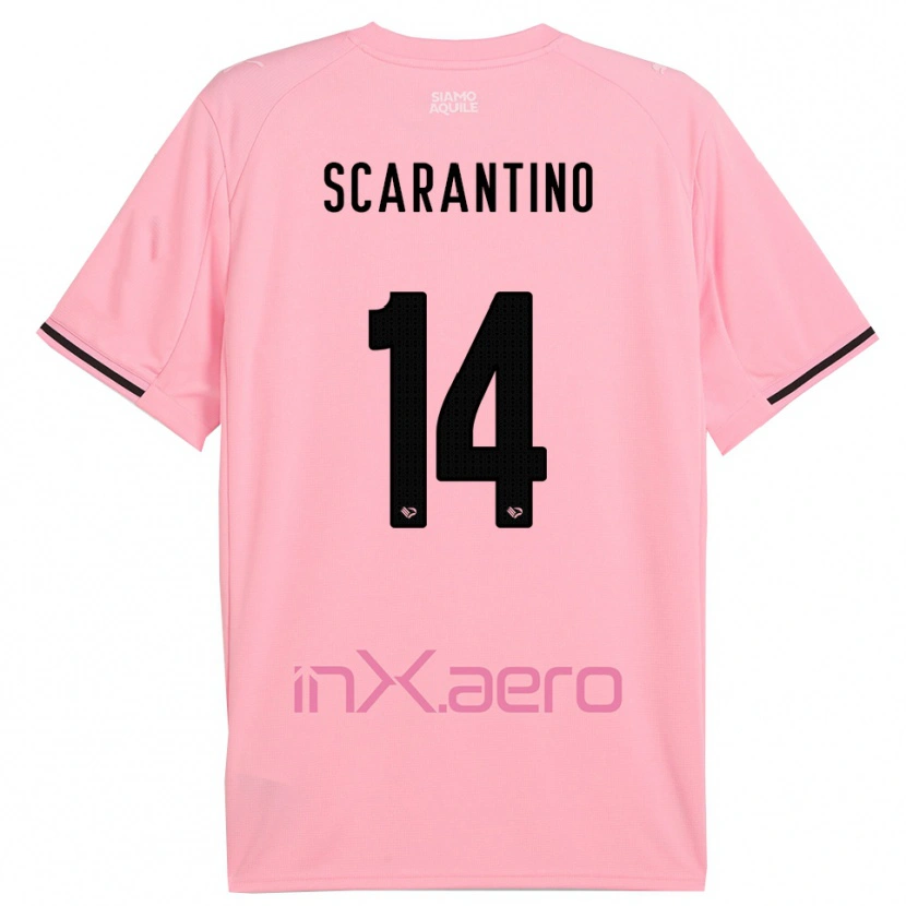Danxen Kinderen Giorgio Scarantino #14 Roze Zwart Thuisshirt Thuistenue 2025/26 T-Shirt België