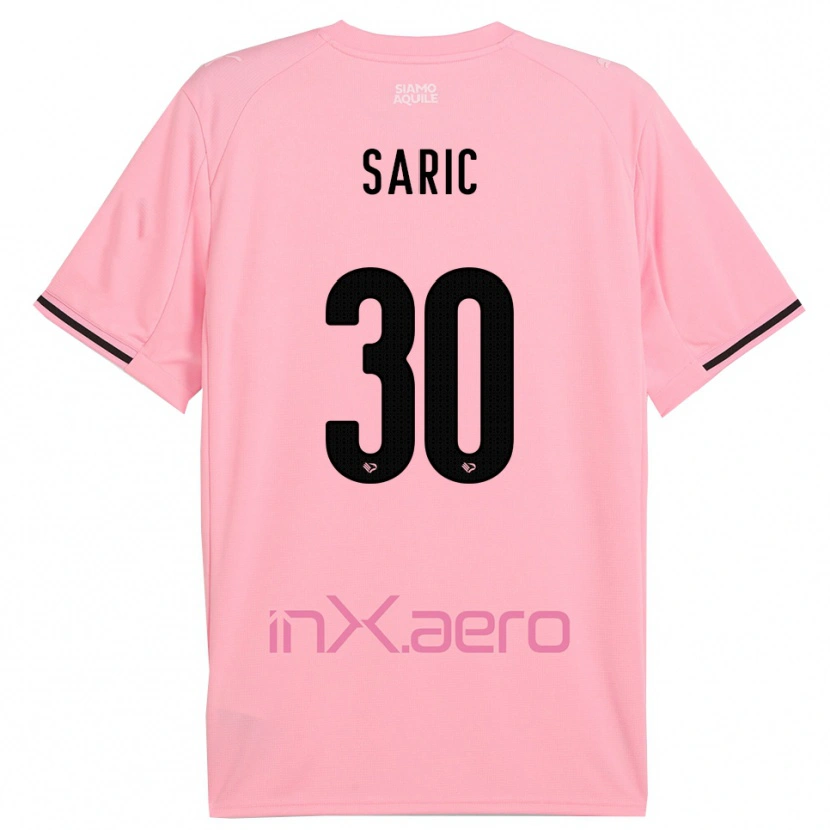 Danxen Kinderen Dario Saric #30 Roze Zwart Thuisshirt Thuistenue 2025/26 T-Shirt België