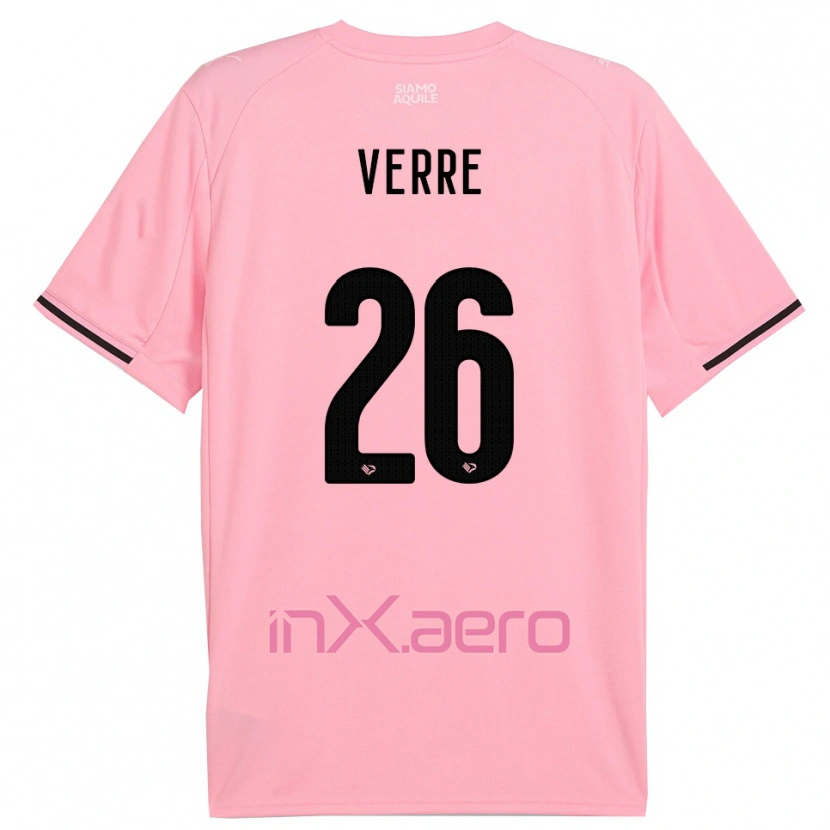 Danxen Kinderen Valerio Verre #26 Roze Zwart Thuisshirt Thuistenue 2025/26 T-Shirt België
