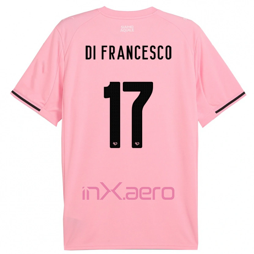 Danxen Kinderen Federico Di Francesco #17 Roze Zwart Thuisshirt Thuistenue 2025/26 T-Shirt België