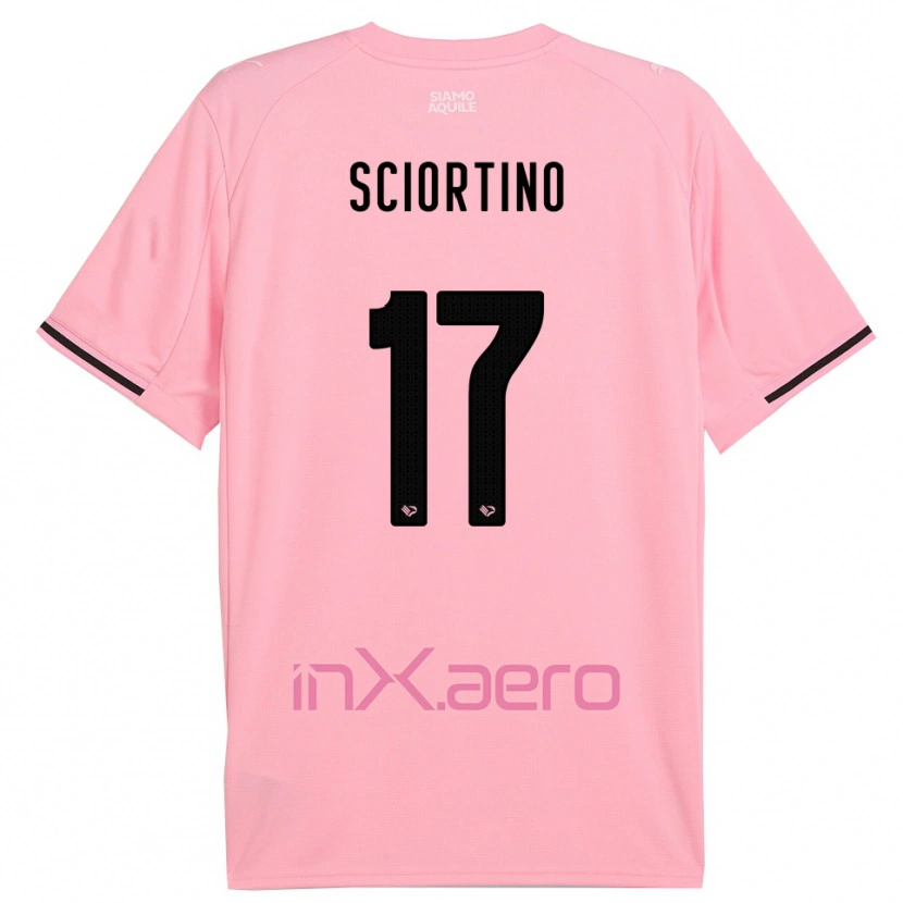 Danxen Kinderen Riccardo Sciortino #17 Roze Zwart Thuisshirt Thuistenue 2025/26 T-Shirt België