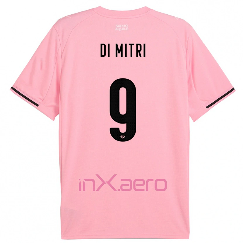 Danxen Kinderen Salvatore Di Mitri #9 Roze Zwart Thuisshirt Thuistenue 2025/26 T-Shirt België
